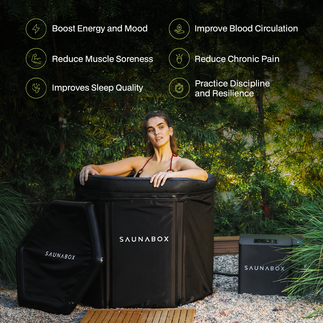 SAUNABOX® Ultimate Recovery Bundle Pro – Infrared Sauna + Cold Plunge Kit