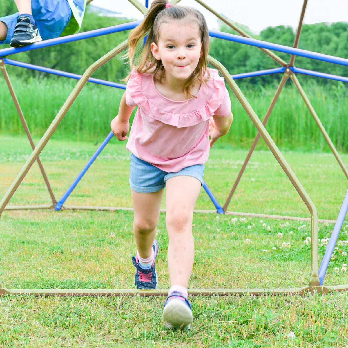 13FT Kids Climbing Jungle Gym Geometric Playground Dome Tower, 1000LBS (SAK83512)