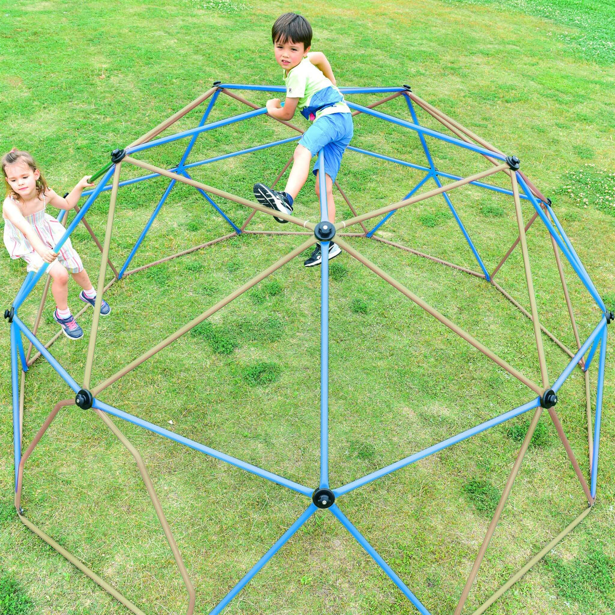 13FT Kids Climbing Jungle Gym Geometric Playground Dome Tower, 1000LBS (SAK83512)