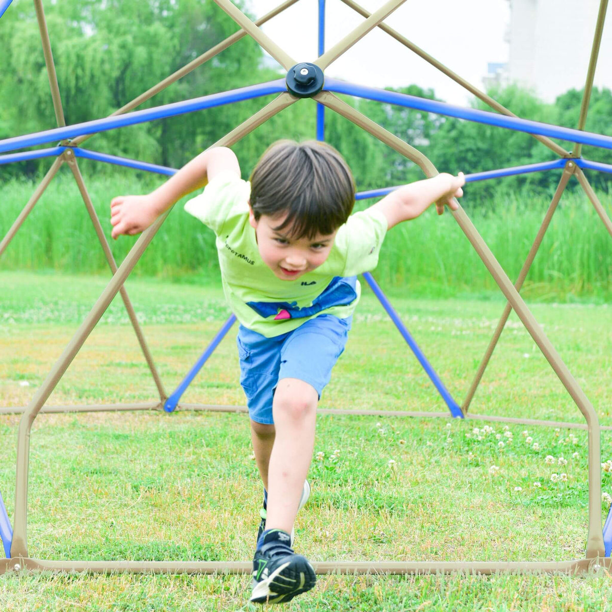 13FT Kids Climbing Jungle Gym Geometric Playground Dome Tower, 1000LBS (SAK83512)