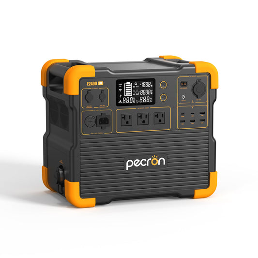PECRON E2400LFP Portable Power Station – 2400W, 2048Wh LiFePO4, 800W Solar Charging