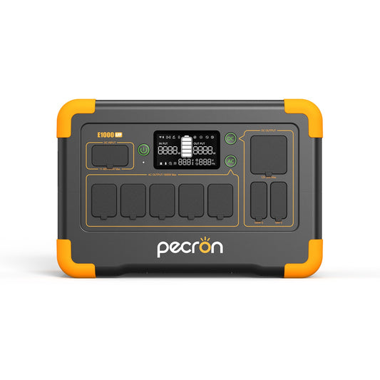 PECRON E1000LFP Portable Power Station – 1800W, 1024Wh LiFePO4, 600W Solar Charging