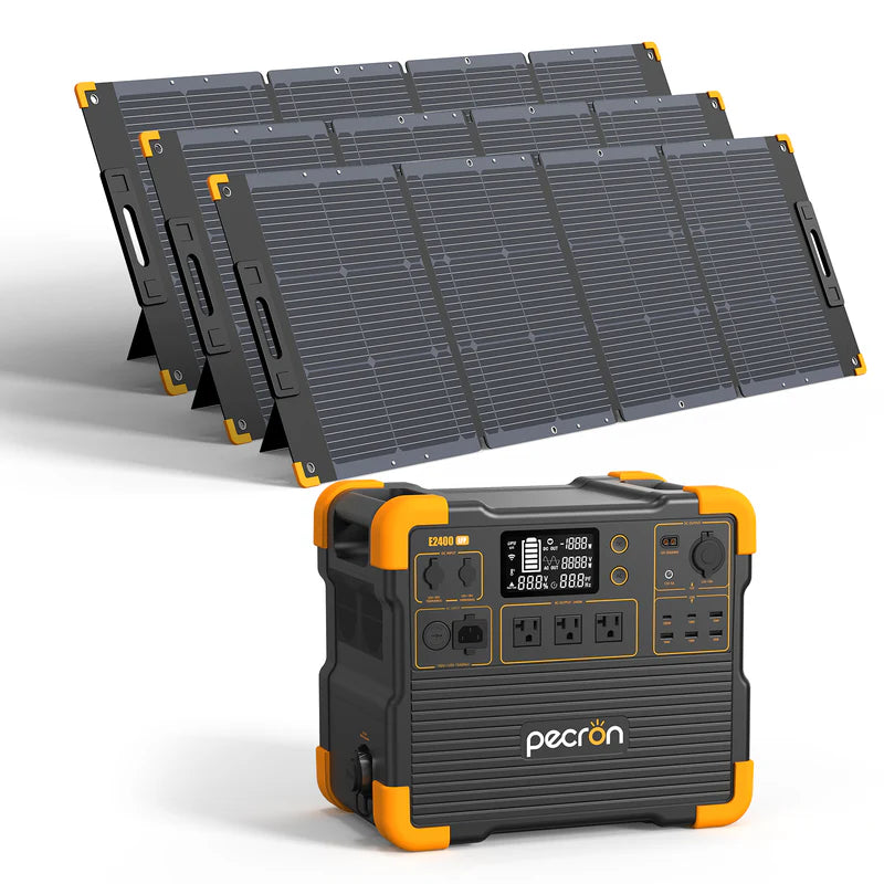 PECRON E2400LFP Portable Power Station – 2400W, 2048Wh LiFePO4, 800W Solar Charging
