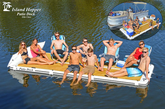 Island Hopper Elite Class Patio Dock 15' x 6' Floating Platform