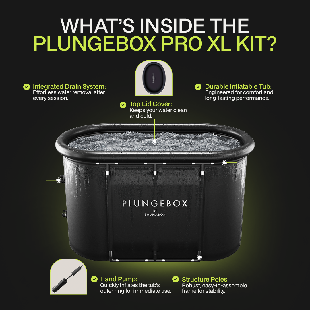 SaunaBox PlungeBox XL: Lay-Flat Cold Tub