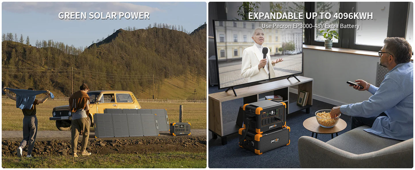 PECRON E1000LFP Solar Generator Kit – 1800W, 1024Wh LiFePO4