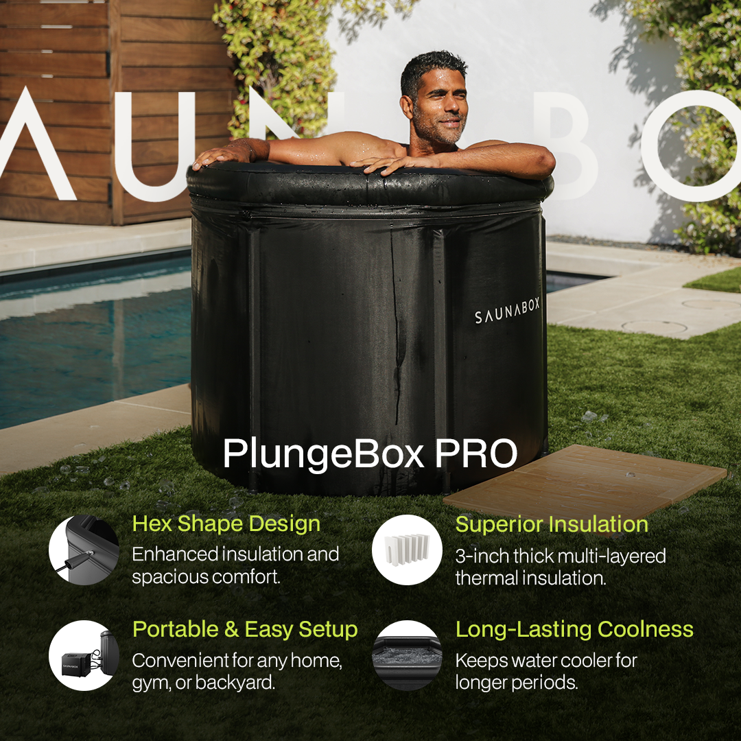 SAUNABOX® Ultimate Recovery Bundle Pro – Infrared Sauna + Cold Plunge Kit