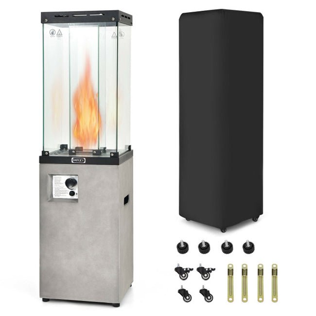 Outdoor fireplace with accessories on a white background