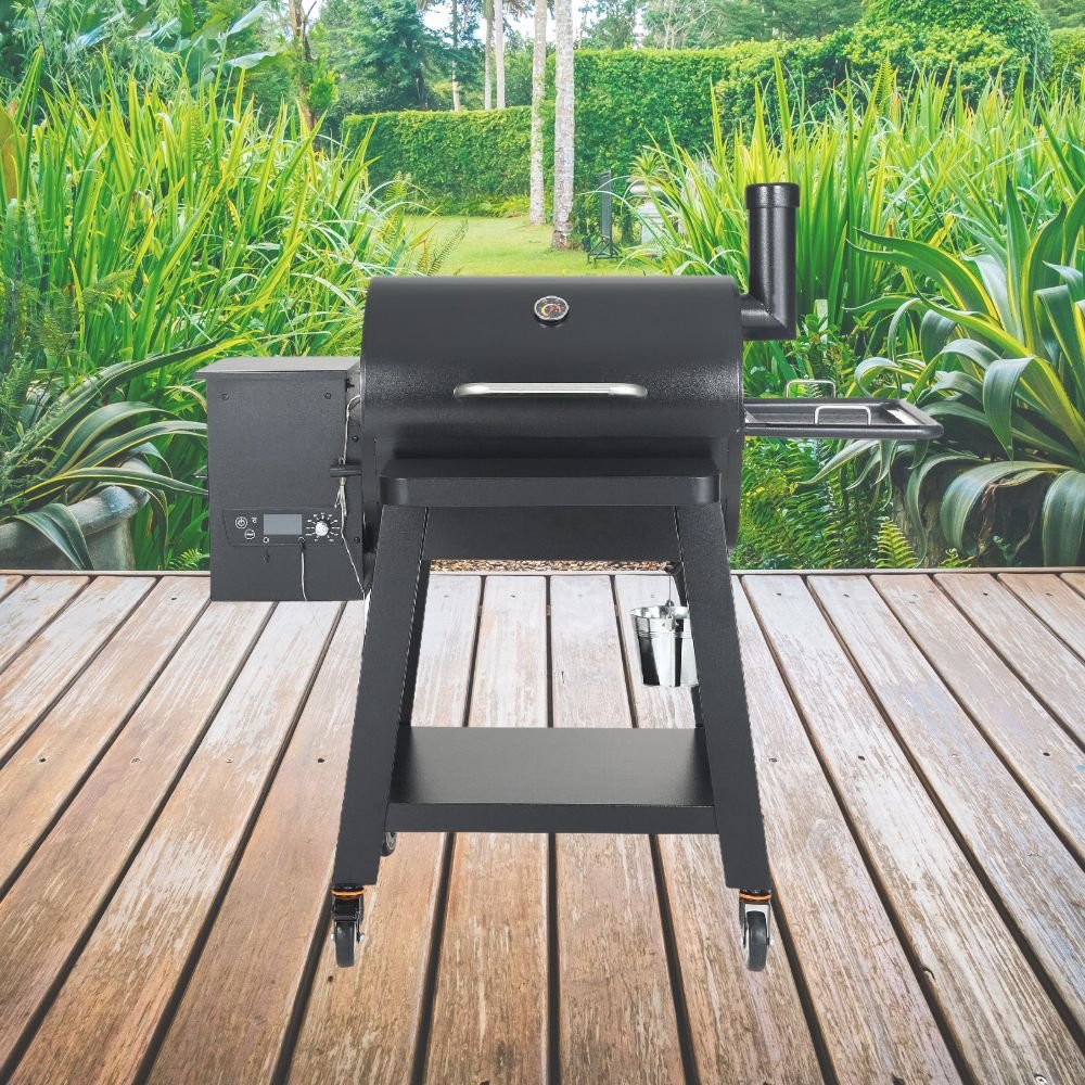 53" Heavy Duty Portable Wood Pellet BBQ Grill With Cart