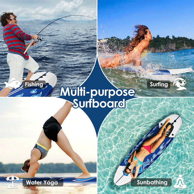 6' Inflatable Blow Up Stand Up Paddle SUP Surfboard (SAK94461)