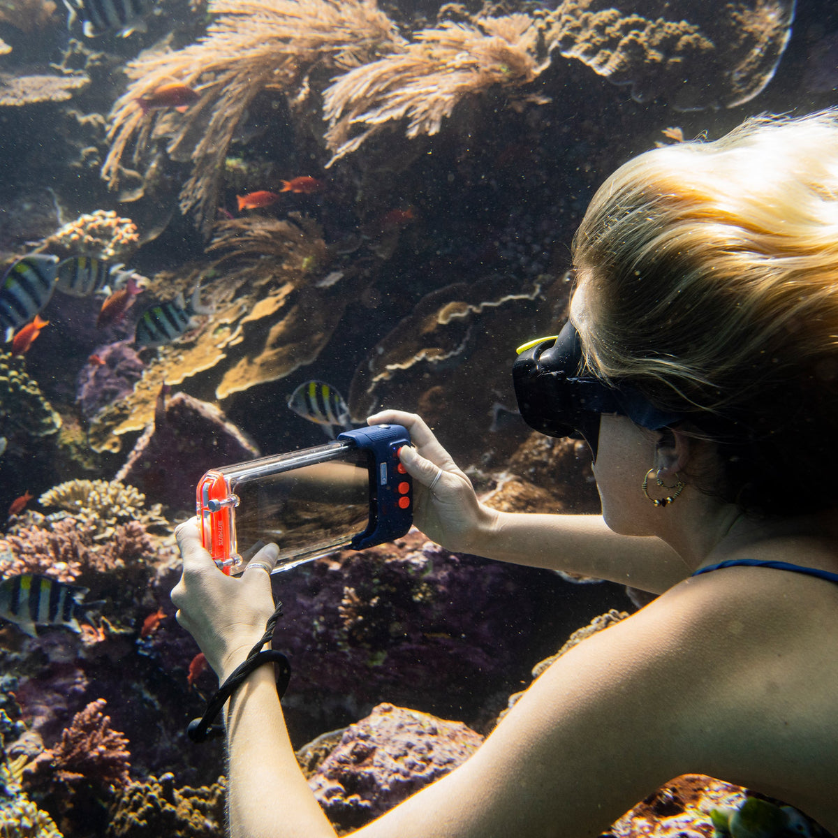 Sublue H1+ Smart Waterproof Phone Case – 4K Underwater Camera Housing with AI Color Correction