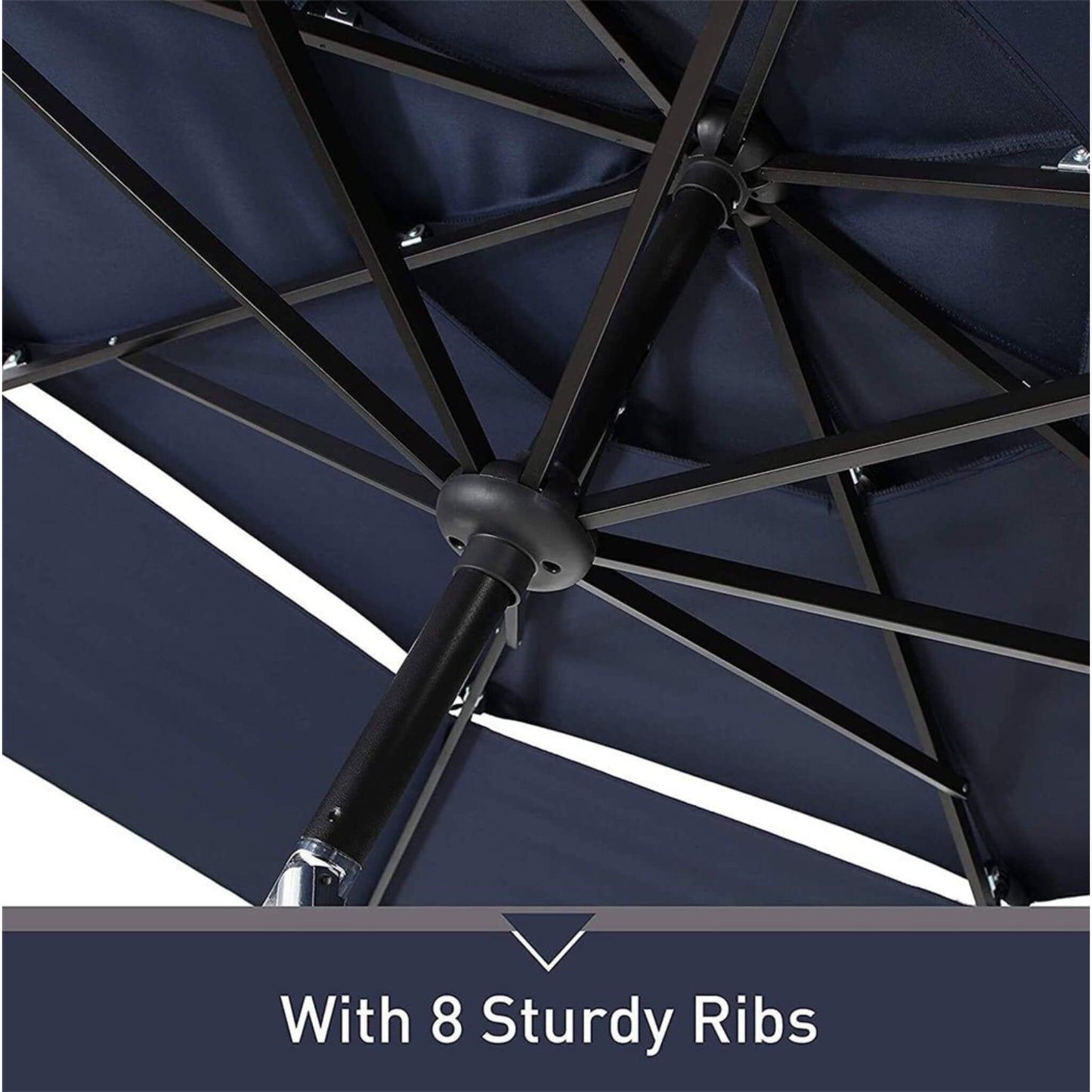 6‑Piece Outdoor Patio Bar Set with Dining Table, Umbrella, and Swivel Bar Stools (umbrella base not included)