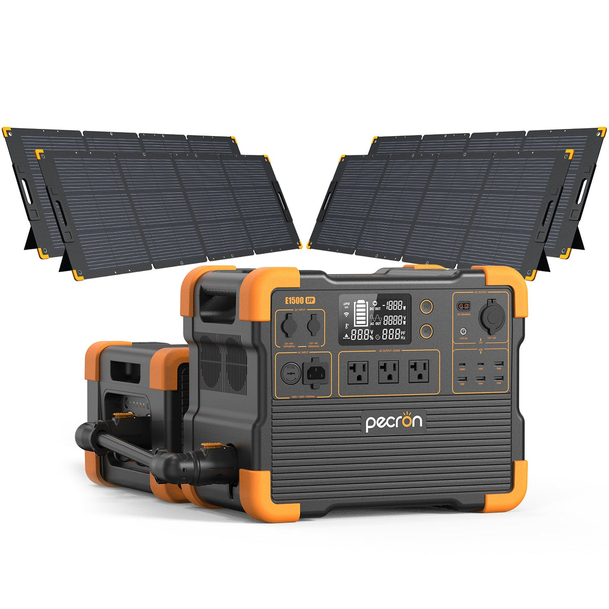 PECRON E1500LFP Solar Generator Kit – 2200W, 1536Wh LiFePO4 Power Station