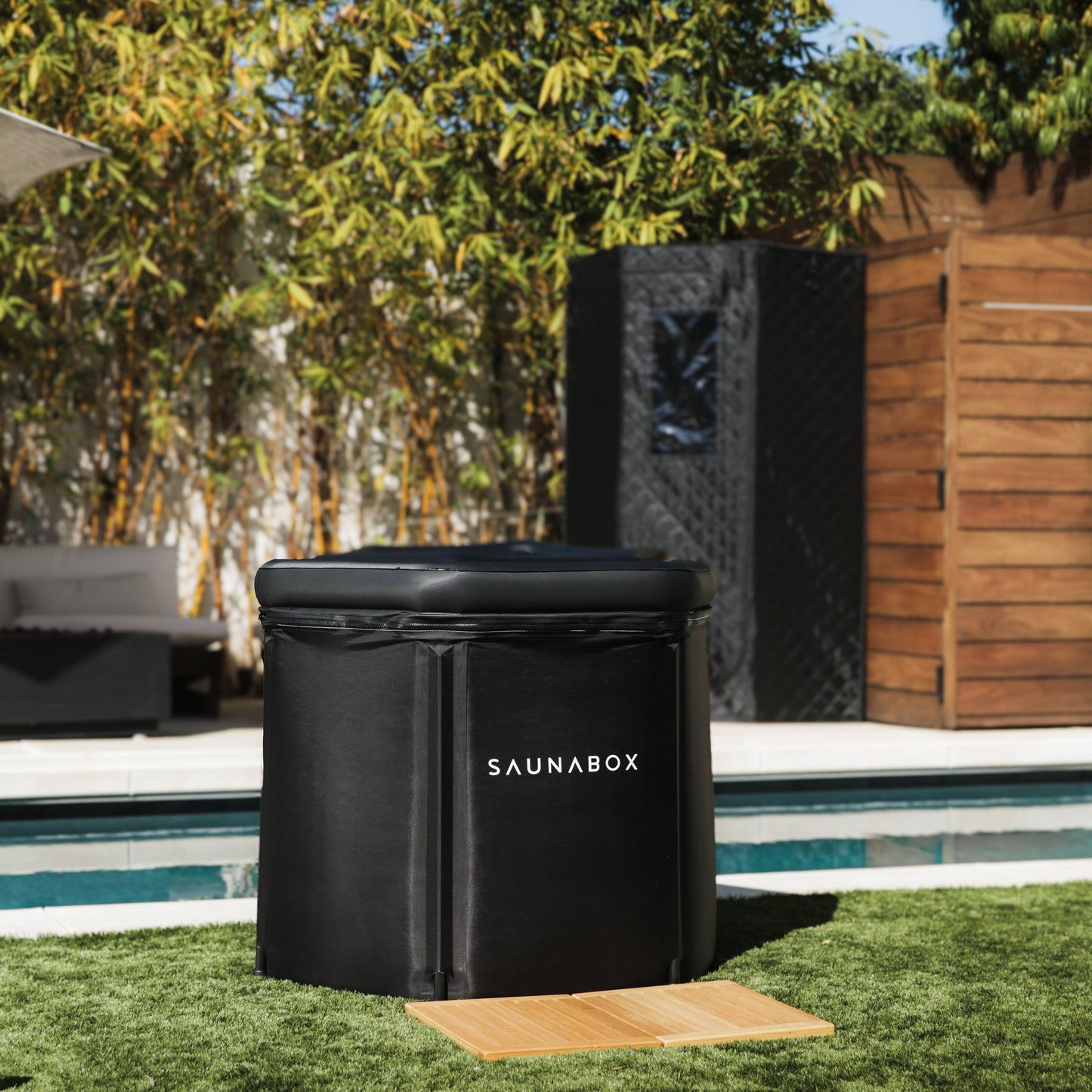 SAUNABOX® Ultimate Recovery Bundle Pro – Infrared Sauna + Cold Plunge Kit