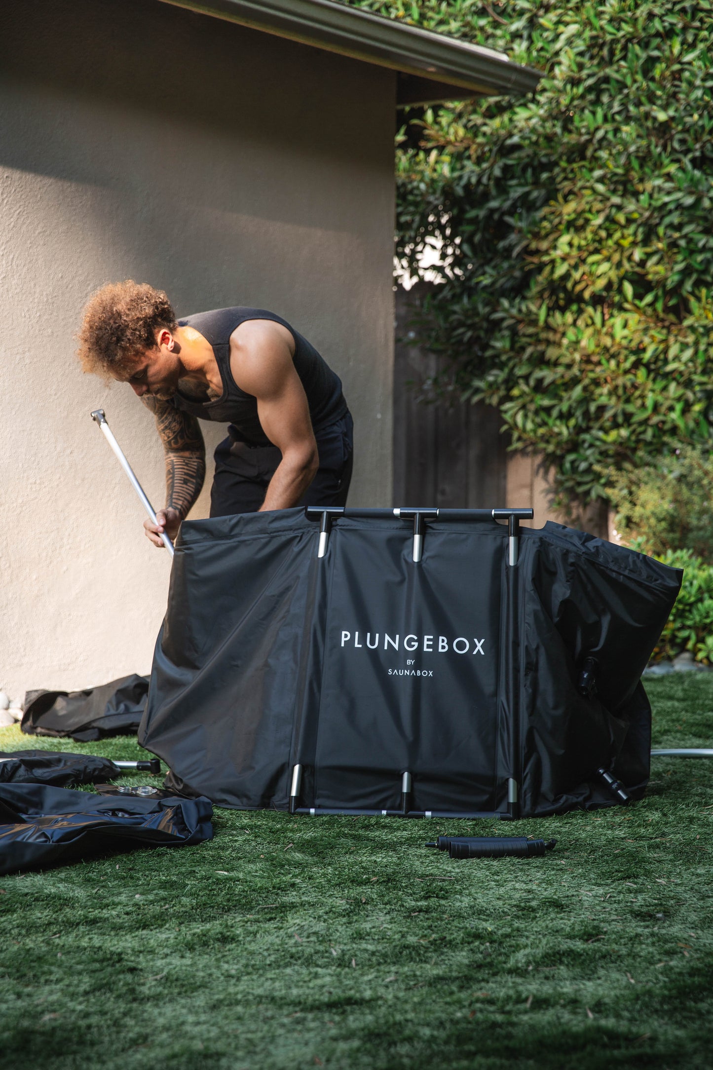 SaunaBox PlungeBox XL: Lay-Flat Cold Tub
