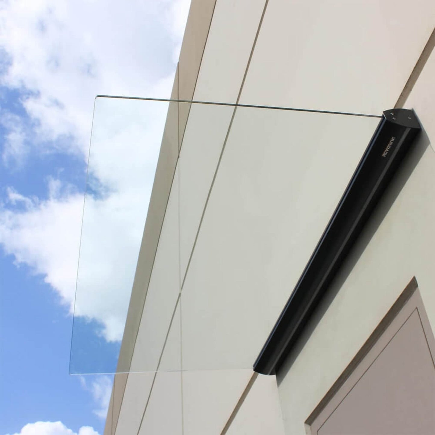 Advaning GA Series Clear Tempered Glass Door & Window Awning – Sleek Weather Protection (55x35 & 63x39)