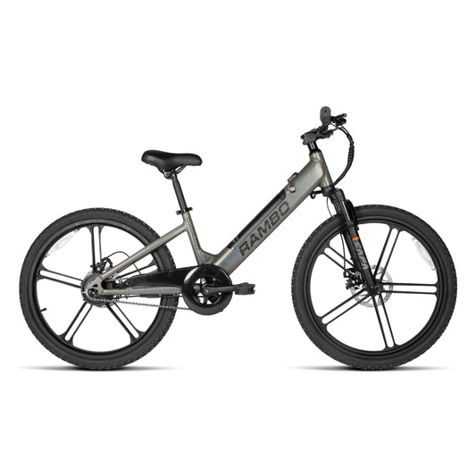 Rambo Kid’s 24" Chameleon Electric Bike – 250W Motor, Up to 16 MPH