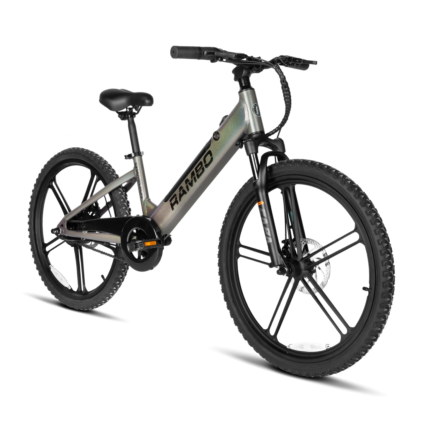 Rambo Kid’s 24" Chameleon Electric Bike – 250W Motor, Up to 16 MPH