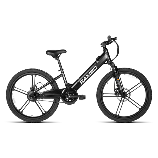 Rambo Kid’s 24" Chameleon Electric Bike – 250W Motor, Up to 16 MPH