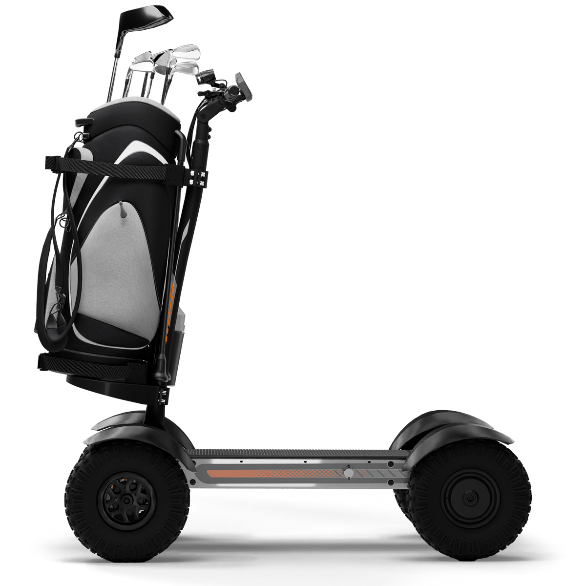 CycleBoard X-Quad 3000 Golf custom golf bag mount – secure top and bottom club carrier for single-rider golf vehicle