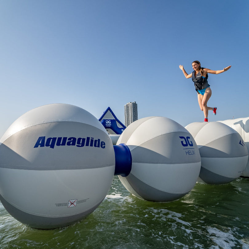 Aquaglide Helix Inflatable Aquapark Obstacle – Balance, Jump, 8-Person Capacity