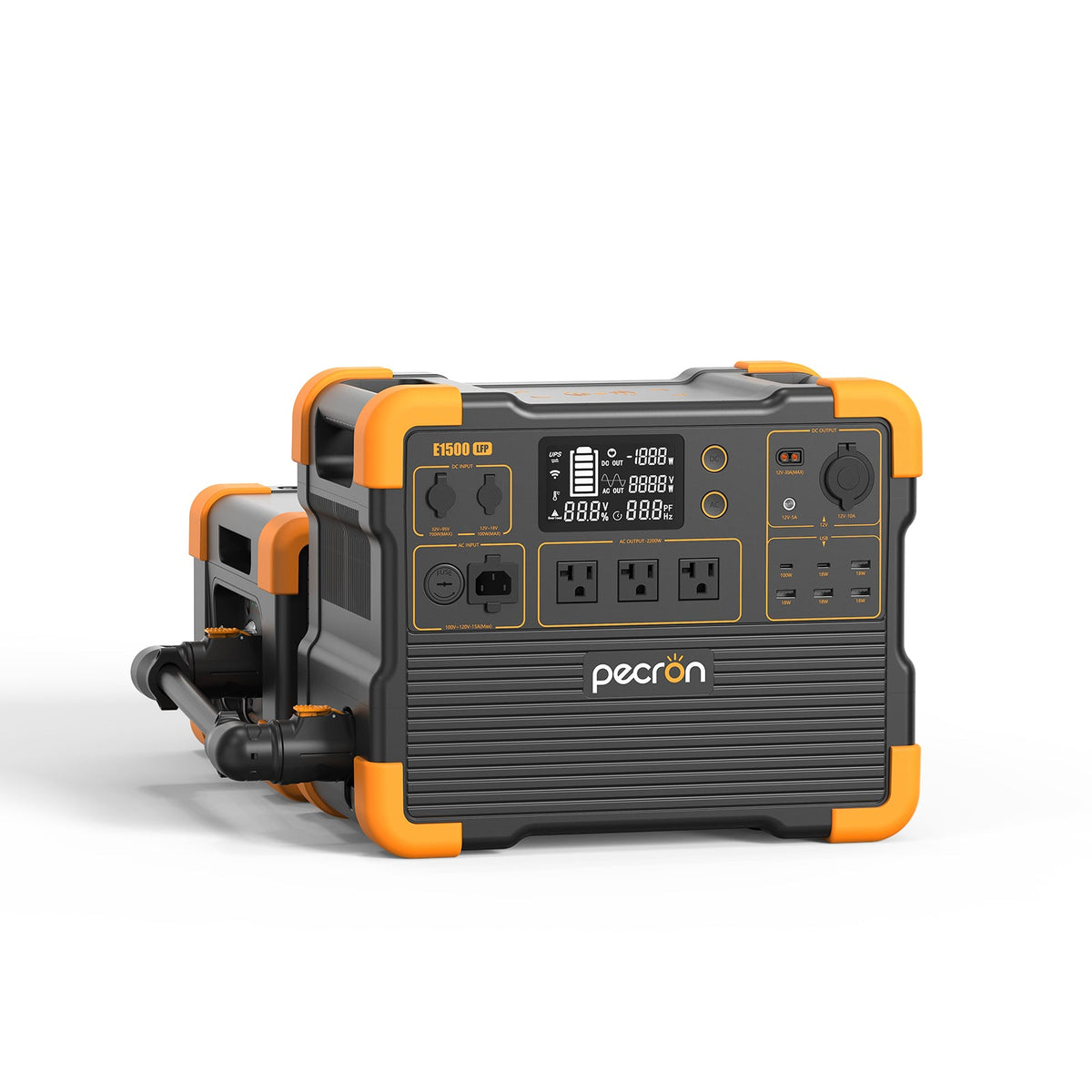 PECRON E1500LFP Portable Power Station – 2200W, 1536Wh LiFePO4, Expandable & Solar-Ready