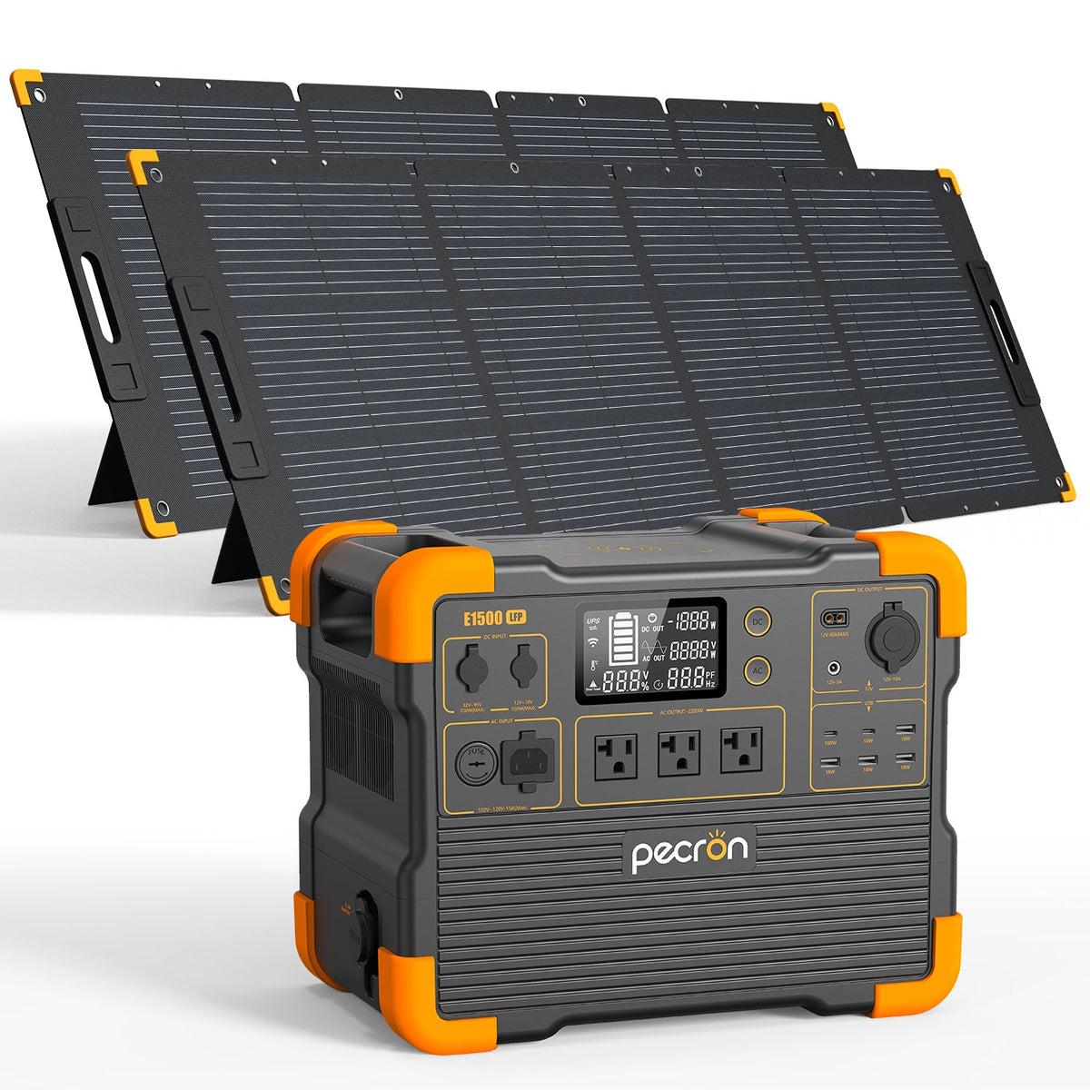 PECRON E1500LFP Portable Power Station – 2200W, 1536Wh LiFePO4, Expandable & Solar-Ready