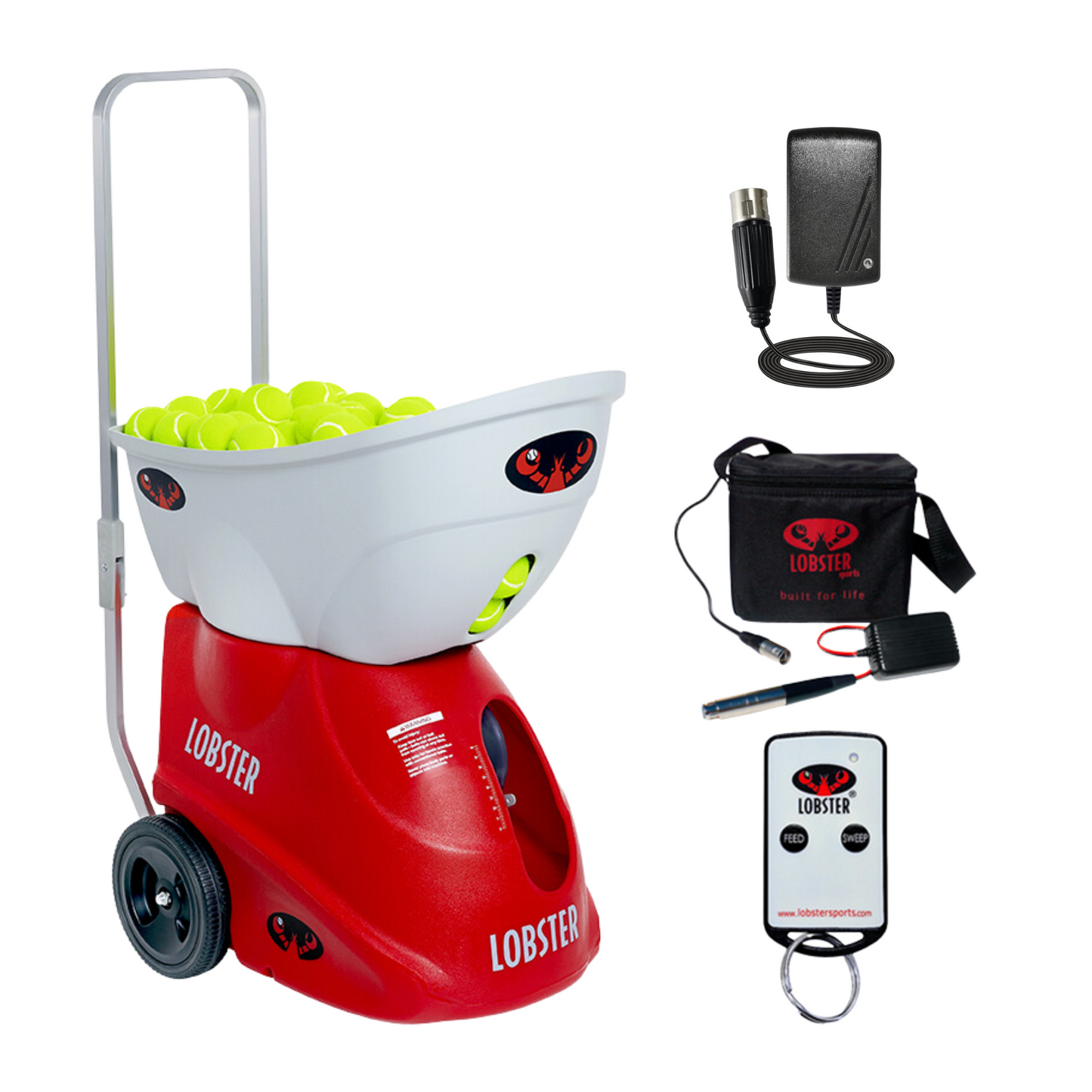 Lobster Sports Elite One Tennis Ball Machine – Enhanced Spin, Speed & Lob Training