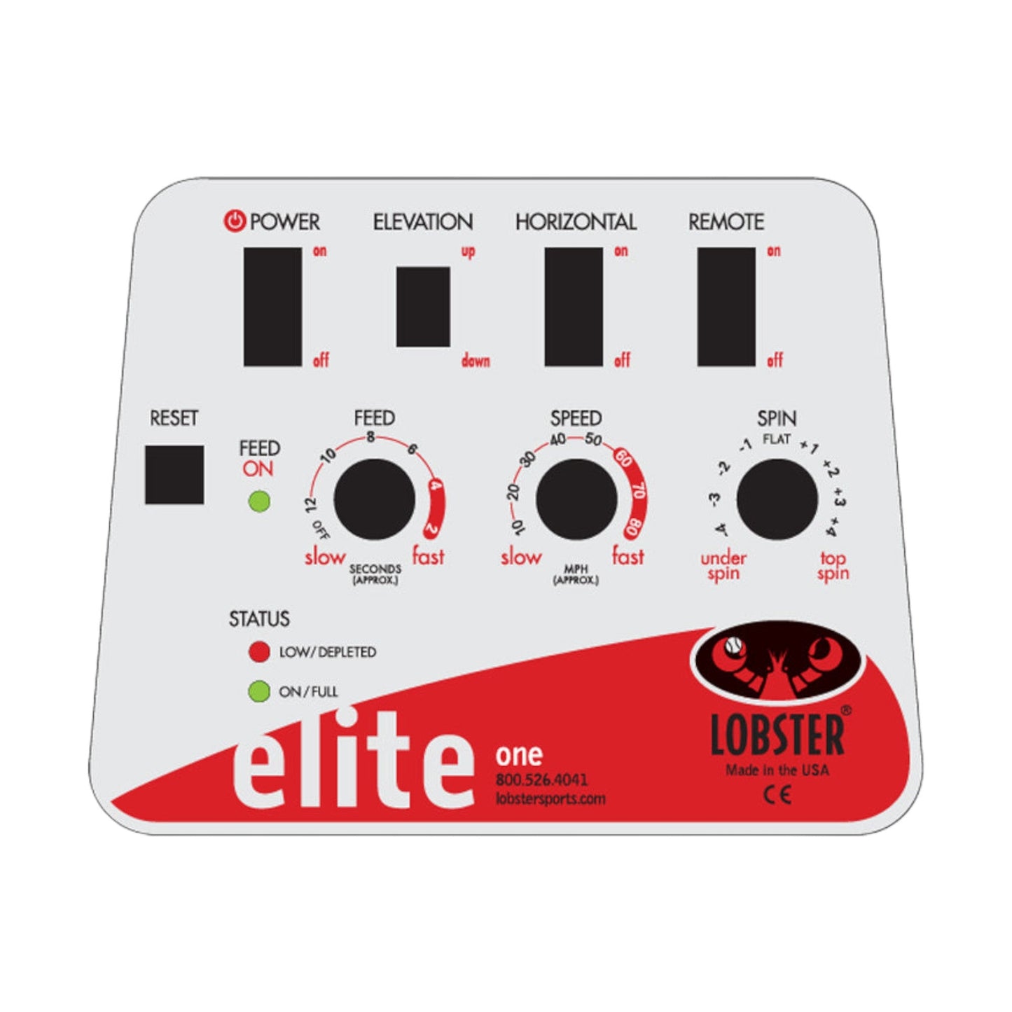Lobster Sports Elite One Tennis Ball Machine – Enhanced Spin, Speed & Lob Training