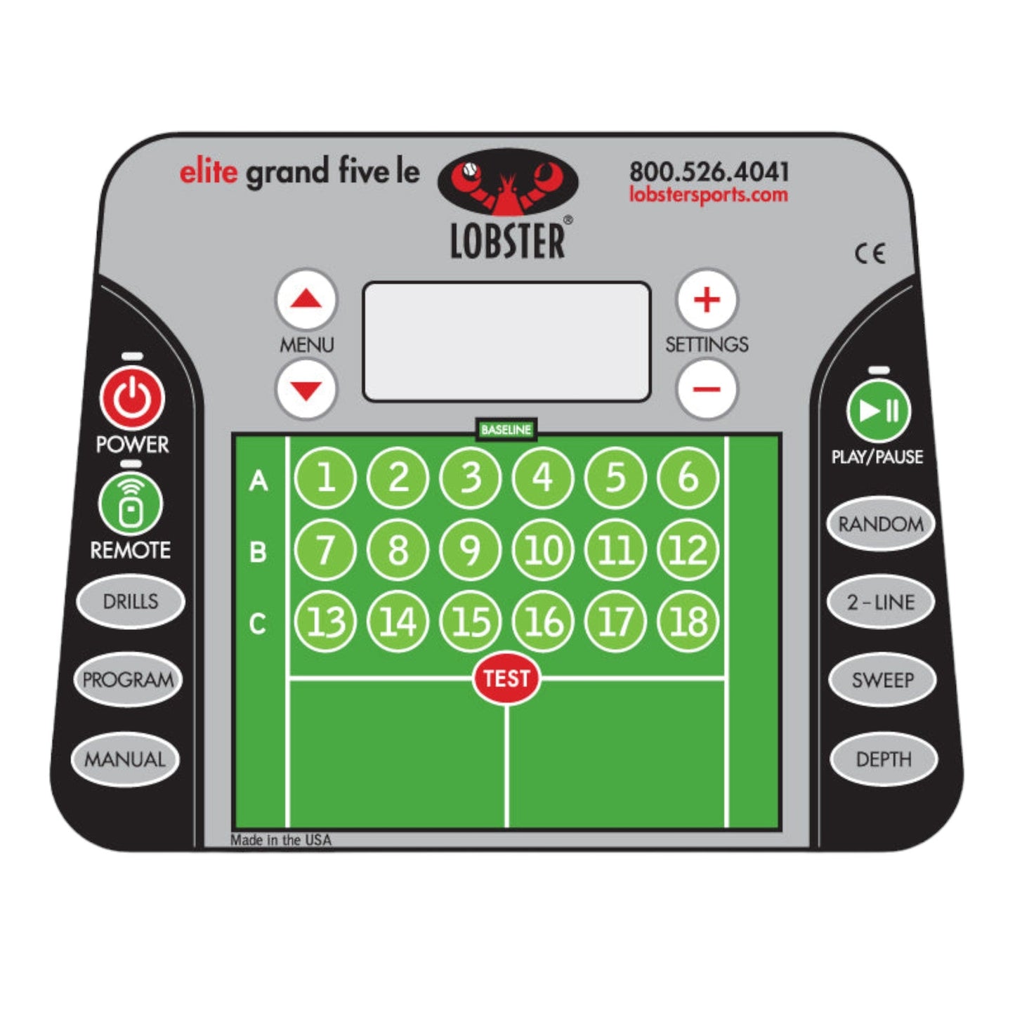 Lobster Sports Elite Grand Five LE – Advanced Digital Tennis Ball Machine