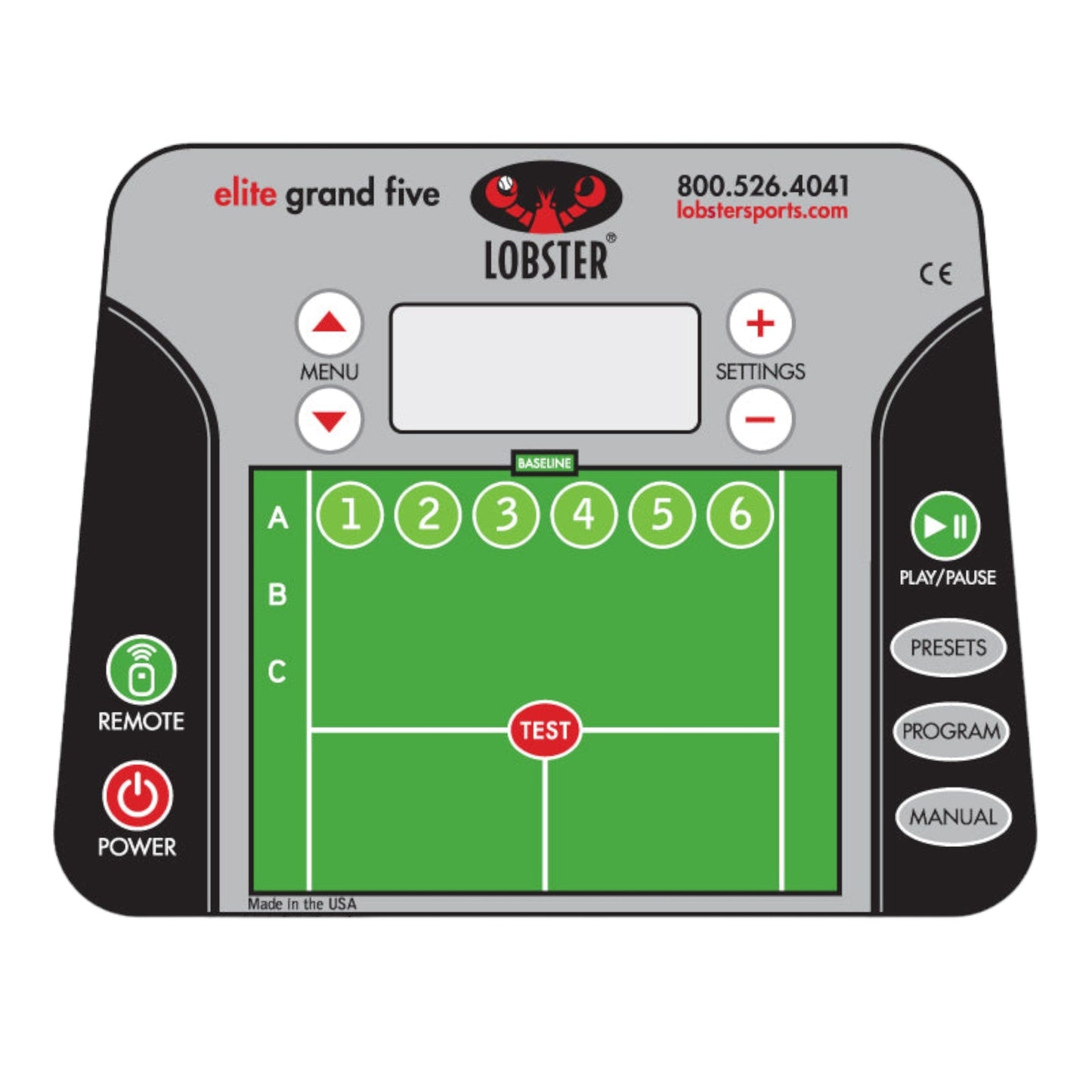 Lobster Sports Elite Grand Five – Digital Programmable Tennis Ball Machine