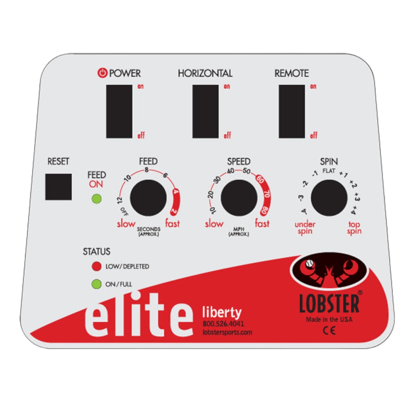 Lobster Sports Elite Liberty Tennis Ball Machine – Portable Training Partner for Beginners & Intermediates