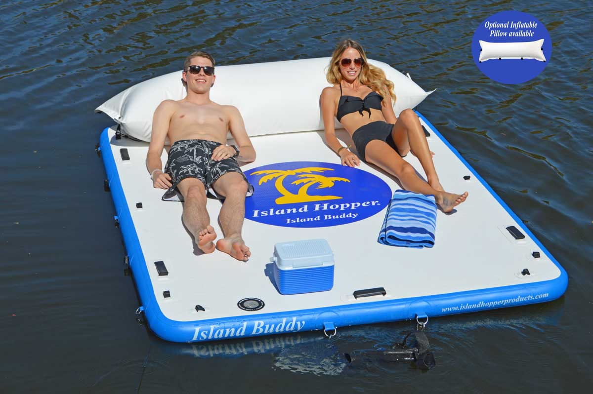 Island Hopper Island Buddy 8' x 6' Inflatable Water Platform & Dock
