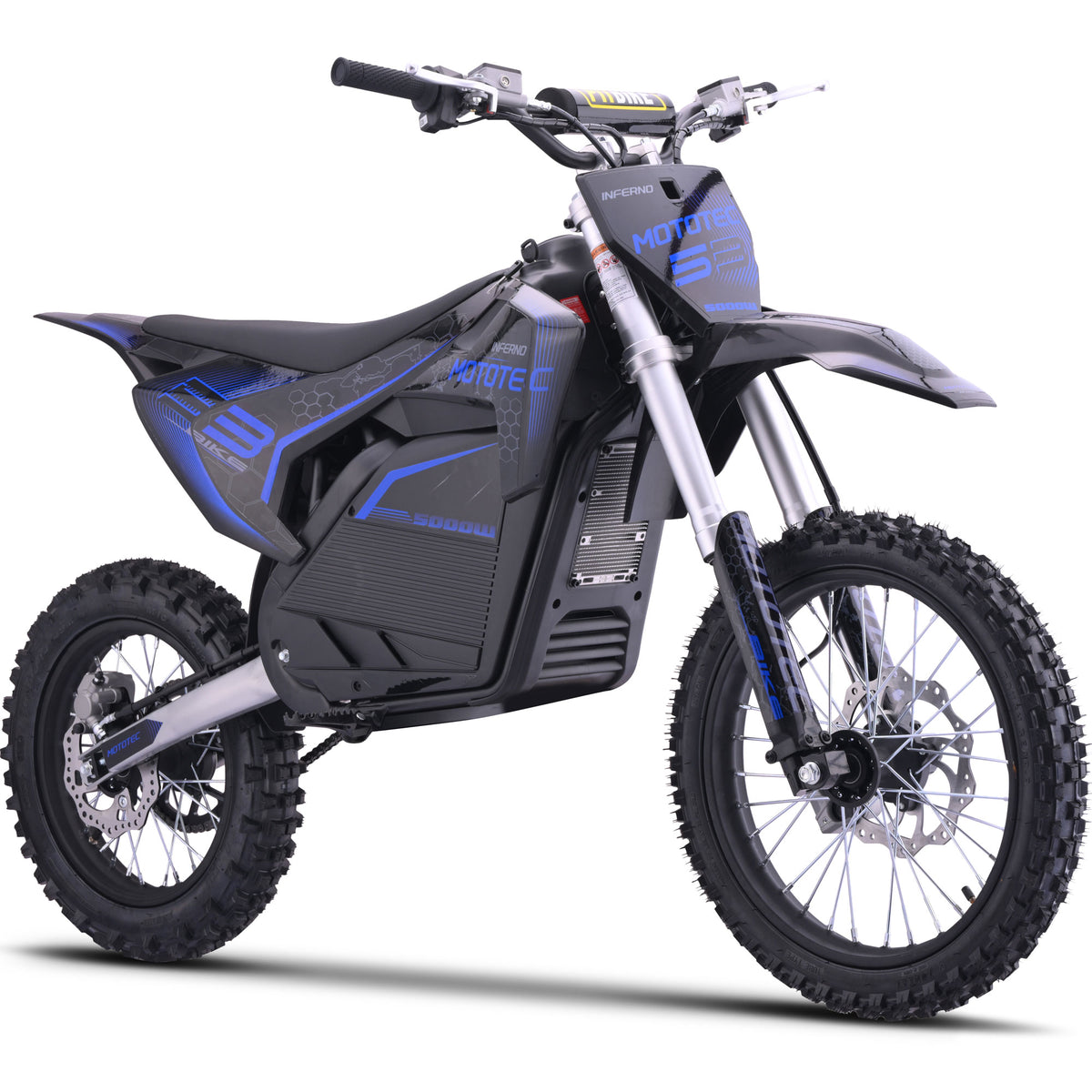 MotoTec 72 V 5000 W Pro Electric Dirt Bike – Up to 50 MPH, Bluetooth Control (Ages 13+)