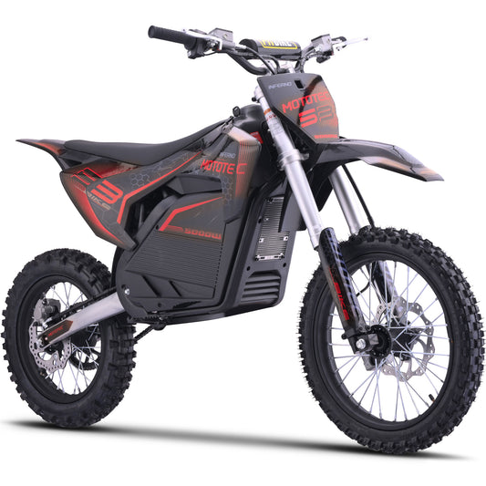 MotoTec 72 V 5000 W Pro Electric Dirt Bike – Up to 50 MPH, Bluetooth Control (Ages 13+)