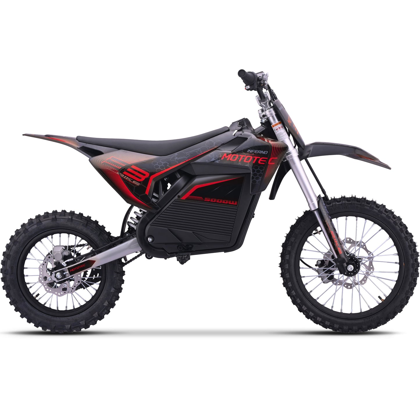 MotoTec 72 V 5000 W Pro Electric Dirt Bike – Up to 50 MPH, Bluetooth Control (Ages 13+)