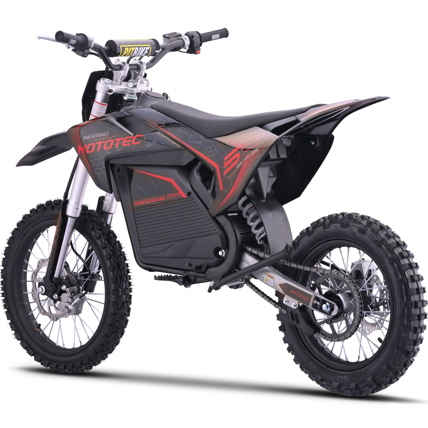 MotoTec 72 V 5000 W Pro Electric Dirt Bike – Up to 50 MPH, Bluetooth Control (Ages 13+)