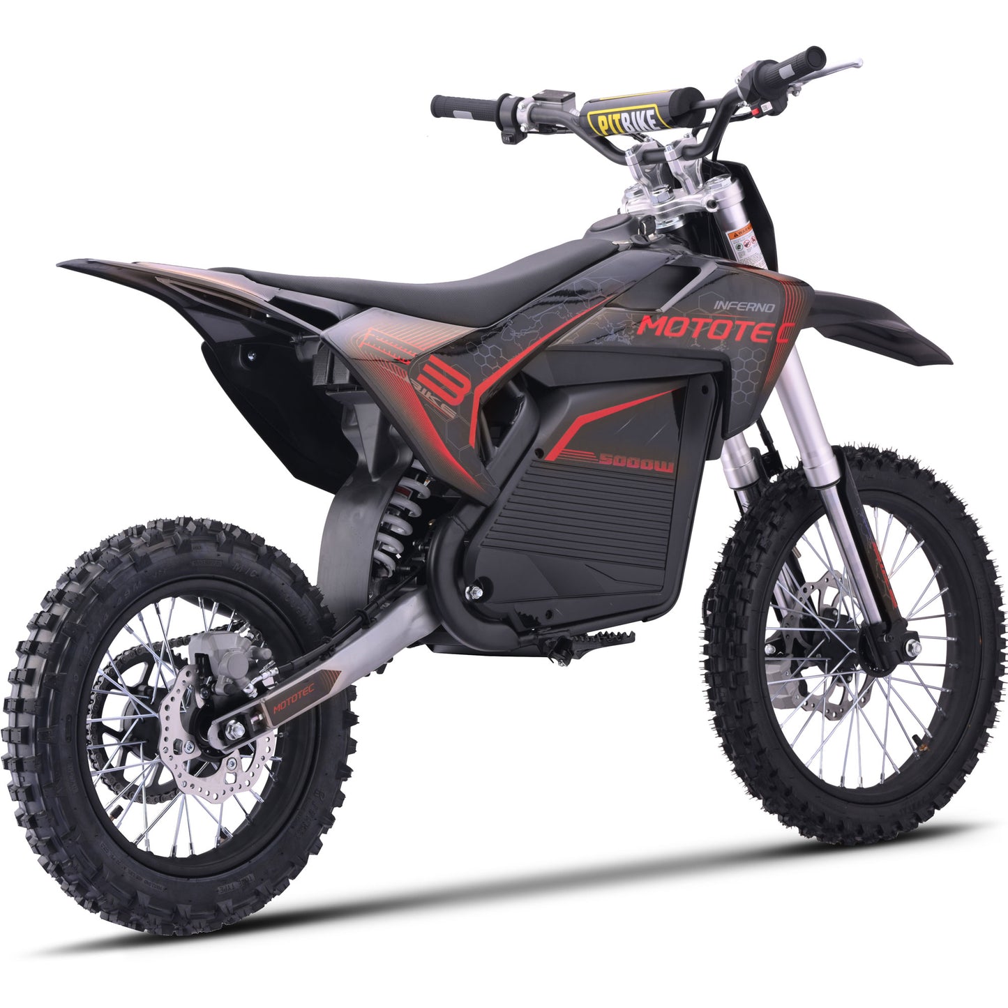 MotoTec 72 V 5000 W Pro Electric Dirt Bike – Up to 50 MPH, Bluetooth Control (Ages 13+)