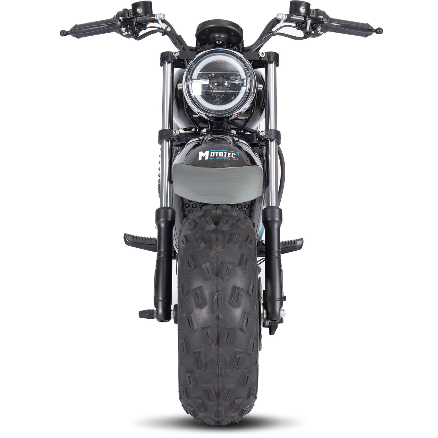 MotoTec 60 V 1500 W Electric-Powered Mini Bike – Black Retro Design with Modern Safety