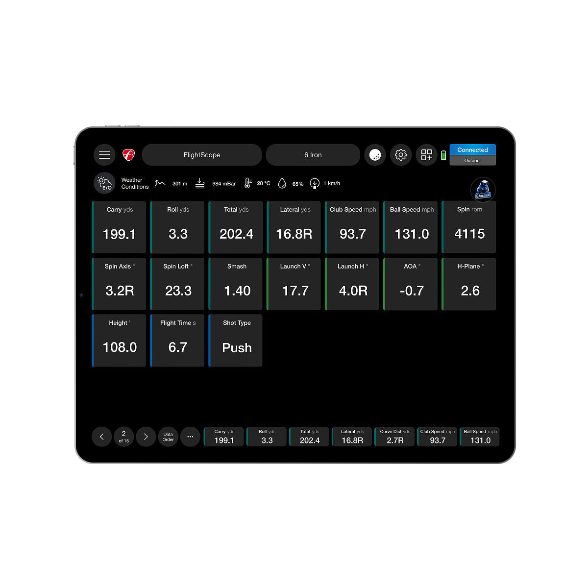 FlightScope Mevo+ Launch Monitor & Simulator