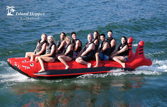 Island Hopper Red Shark 10 Person Elite Class Banana Boat Towable Tube