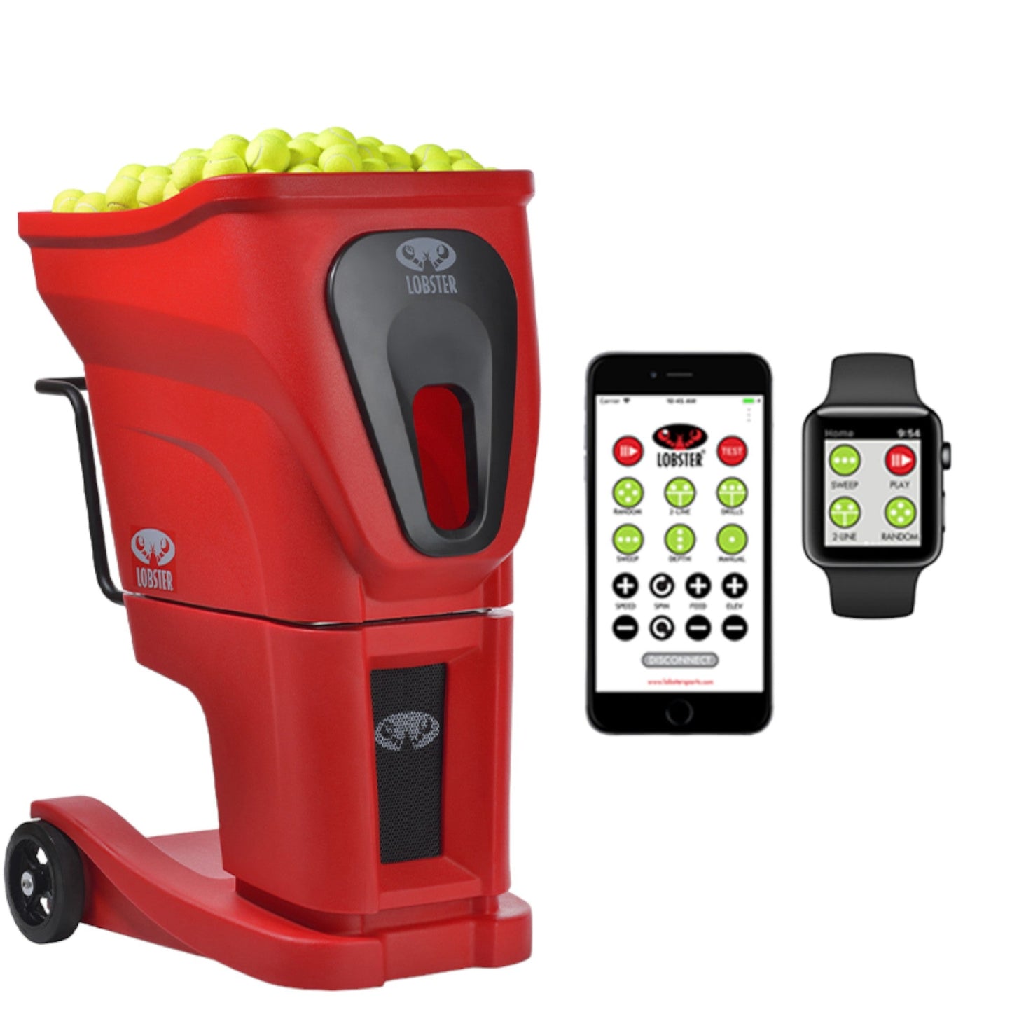 Lobster Sports Phenom® Two – Fully Programmable Commercial Tennis Ball Machine