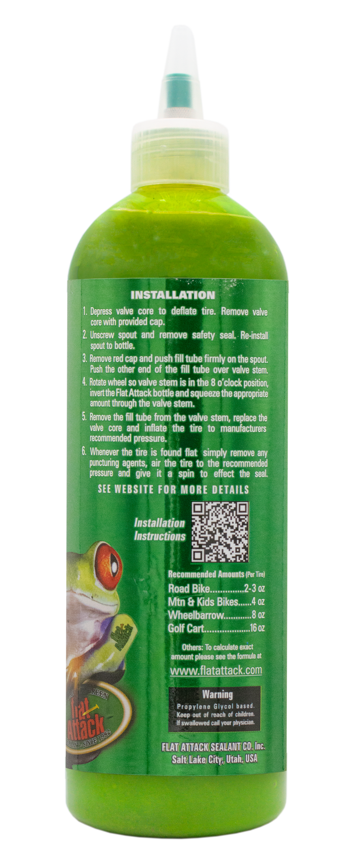 Flat Attack Bicycle Tire Sealant 16oz Bottle