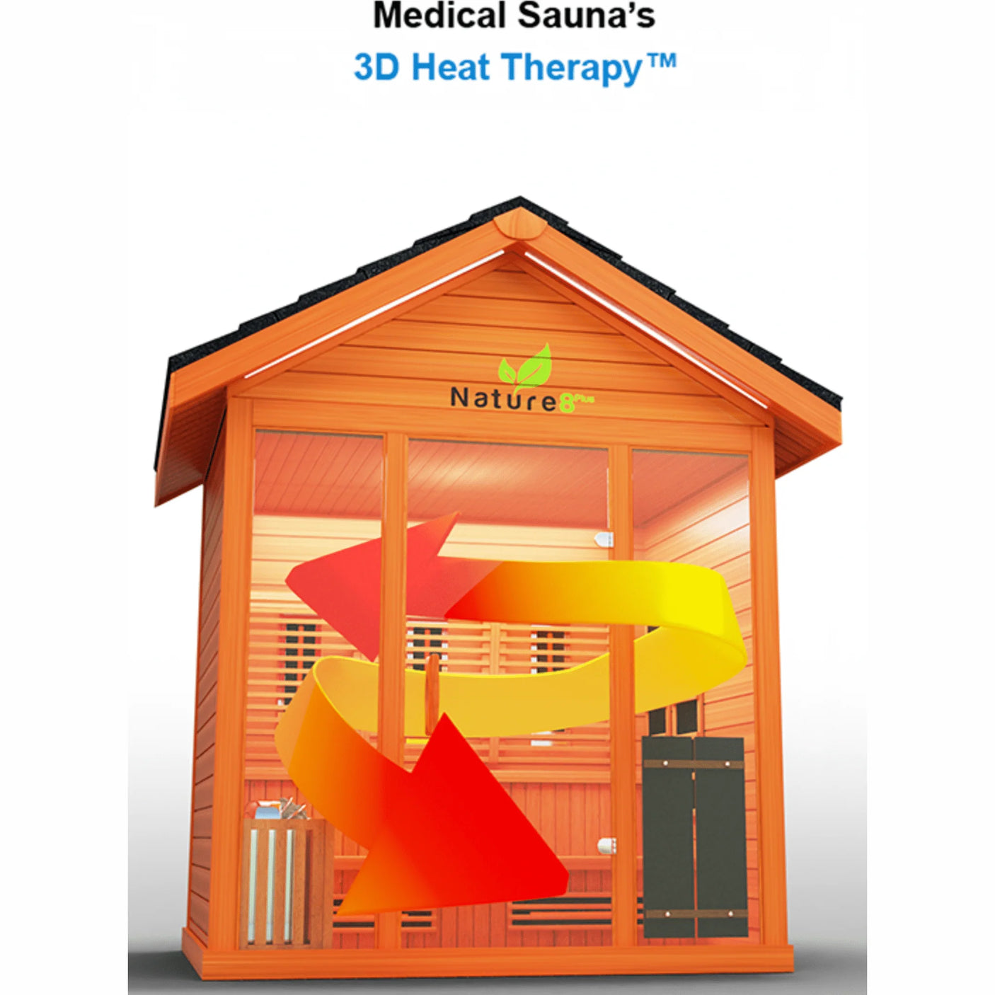 Medical Saunas Nature 9 Plus Hybrid Outdoor Sauna (Six Person)