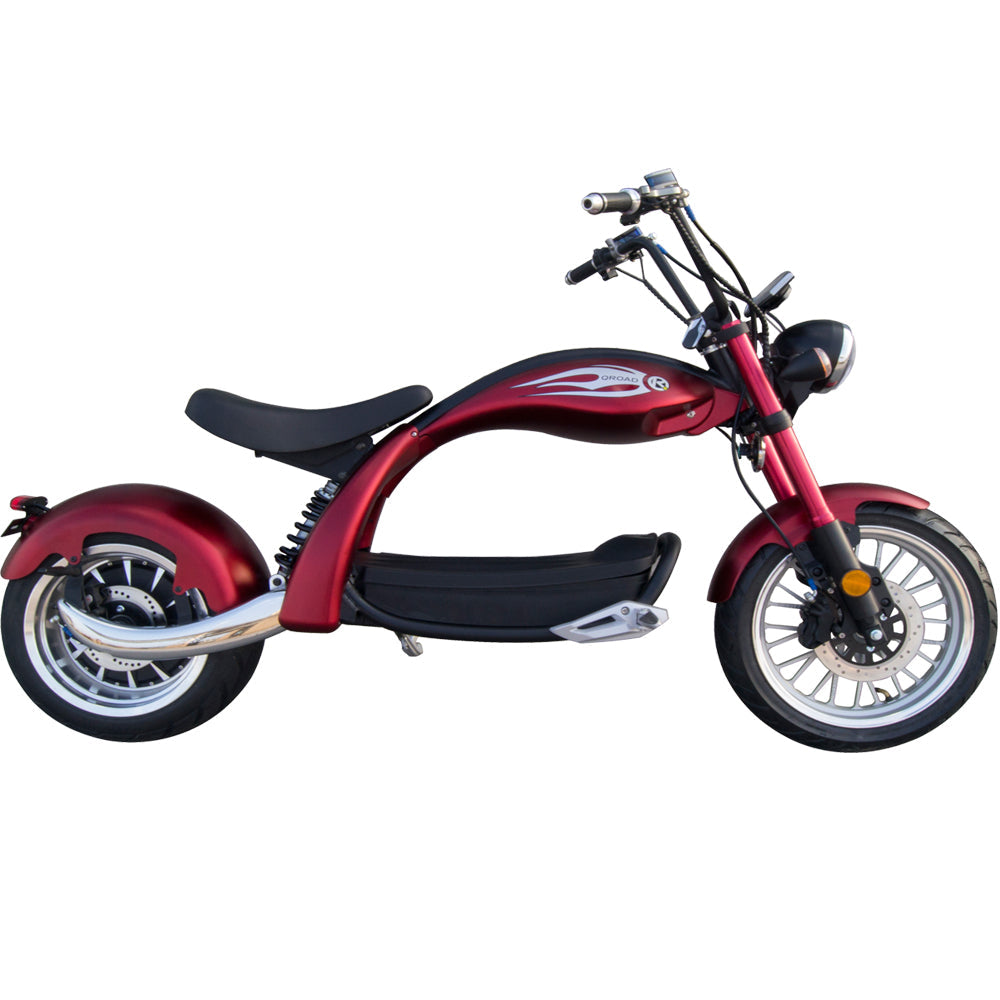 Hydraulic disc brakes on SoverSky M5 for reliable stopping