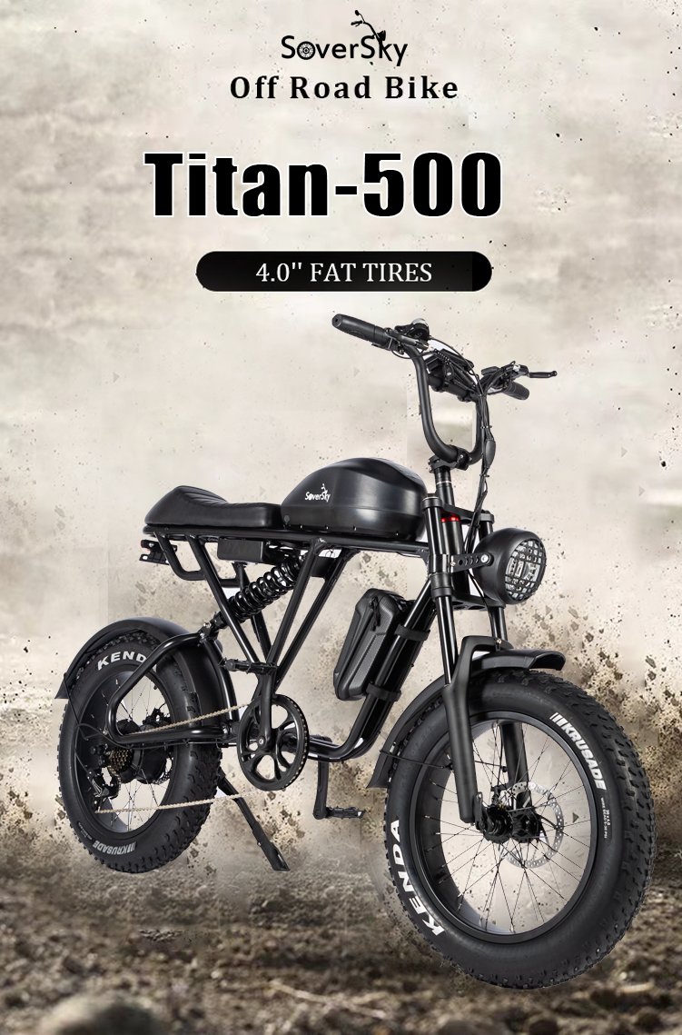 SoverSky Titan 500 Electric Fat Tire Bike – Shimano 7-Speed, 35-Mile Range