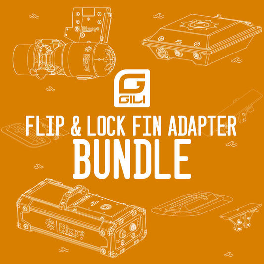 GILI/Bixpy K‑1 Outboard Kit – Flip & Lock Fin Adapter Bundle