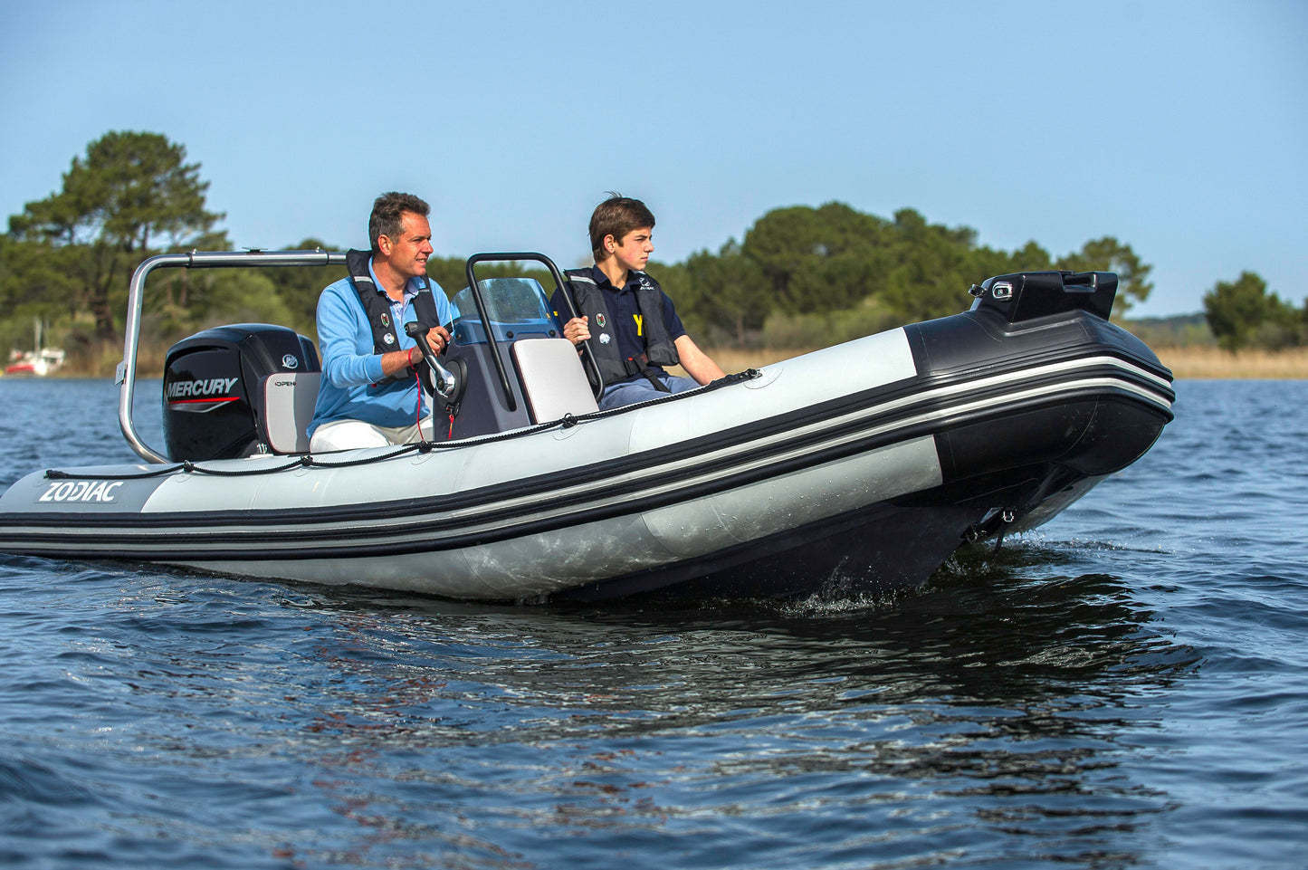 Zodiac Open 4.8 RIB cruising with friends in open waters