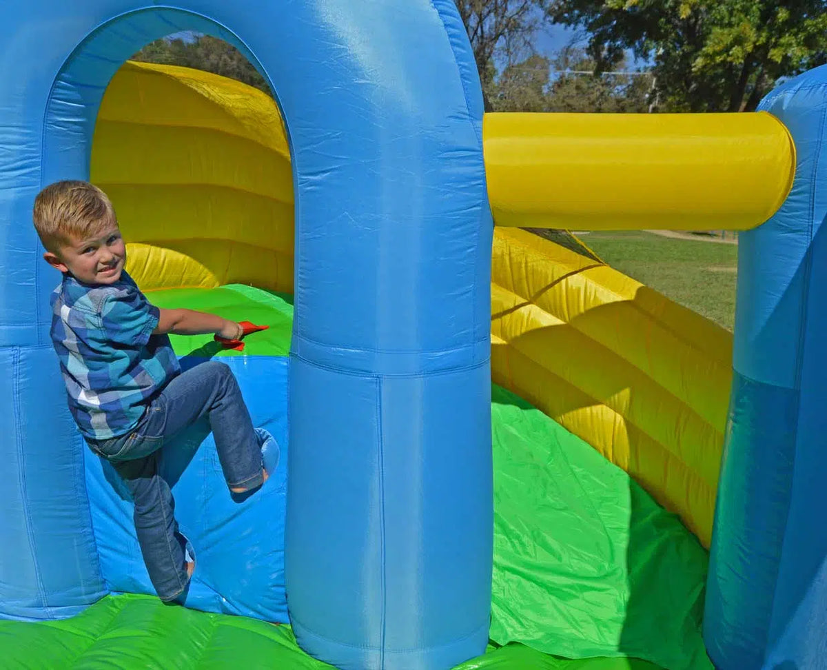 Island Hopper Curved Double Slide inflatable bounce house — photo 4