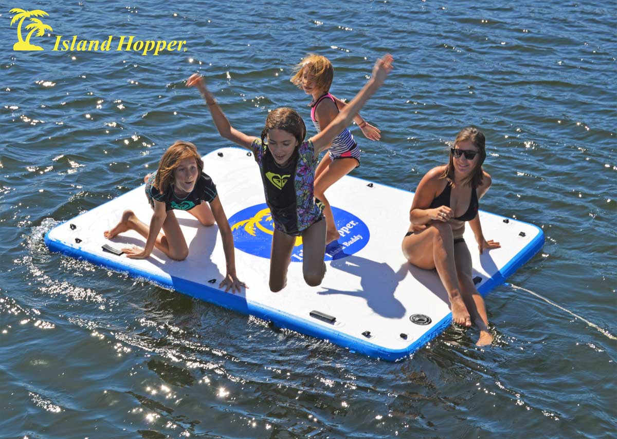 Island Hopper Island Buddy 8' x 6' Inflatable Water Platform & Dock